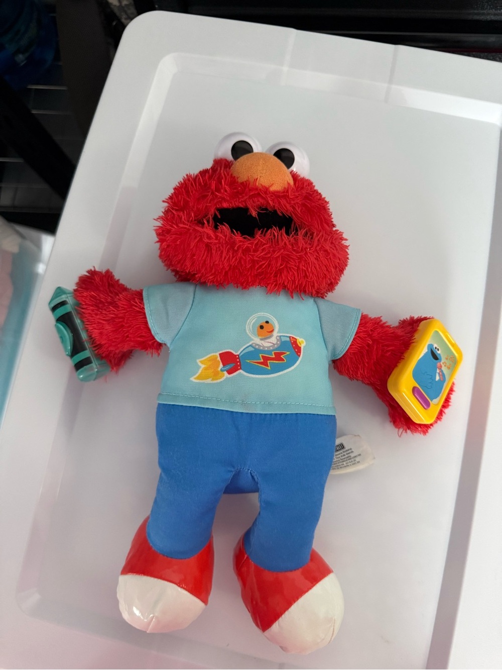 Talking Elmo Plush Toy with Blue Outfit - Interactive Kids Toy